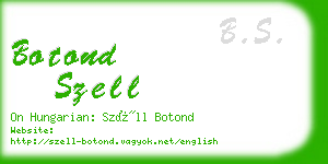 botond szell business card